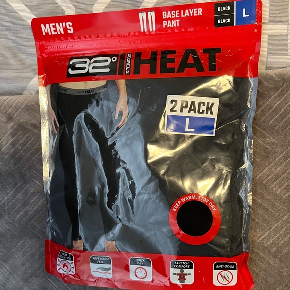 32 Degrees Other - NWT 32 Degree Heat Base Layer Pants (2 Pack)
